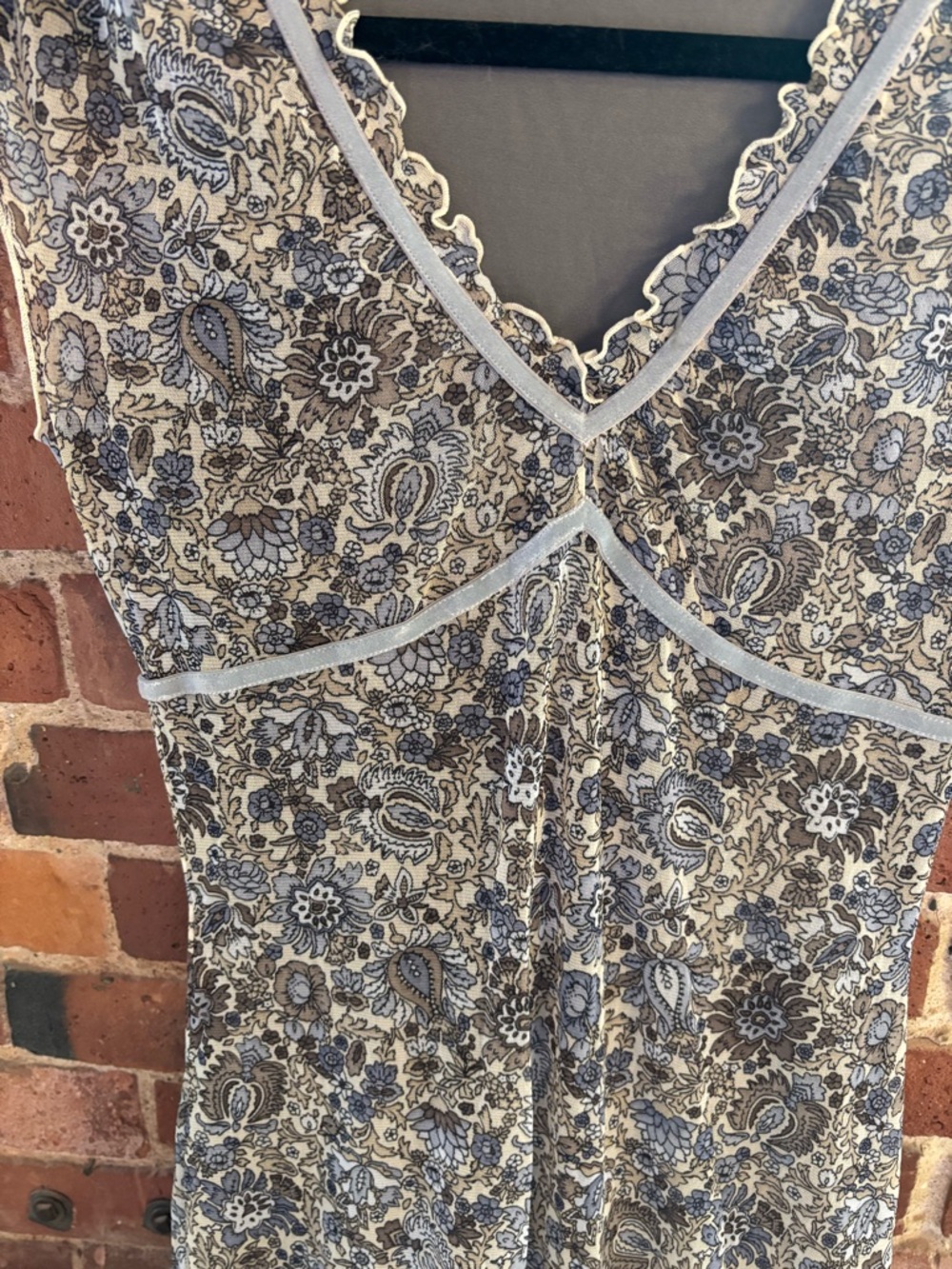 Vintage 90s Mexx Floral Lace-Trim Maxi Dress - Picture 4 of 8